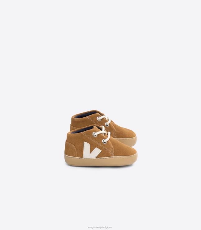 enfants Veja bébé daim camel pierre chaussures 82NJ6402