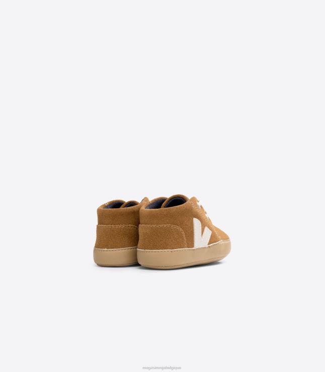 enfants Veja bébé daim camel pierre chaussures 82NJ6402