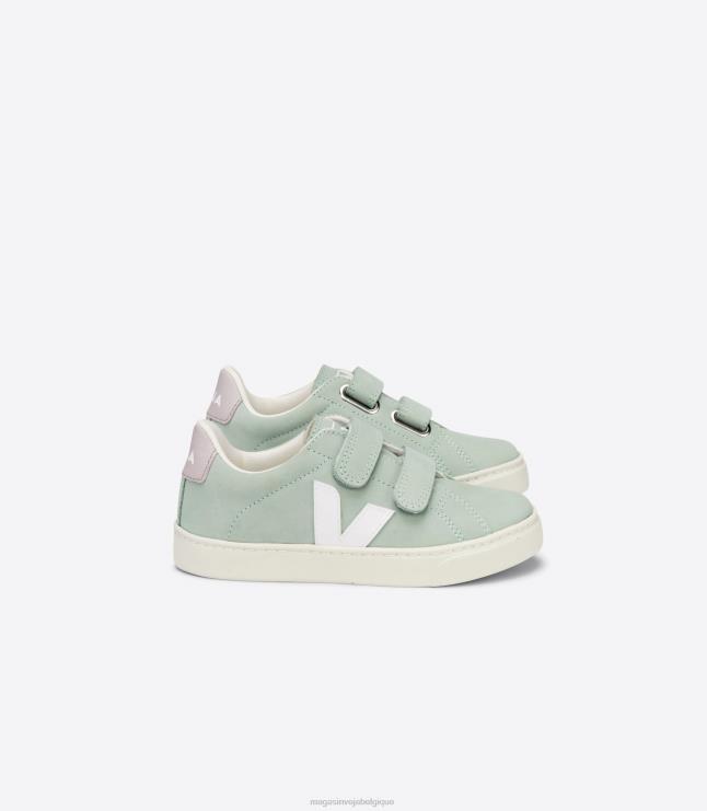 enfants Veja esplar nubuck matcha blanc chaussures 82NJ6340