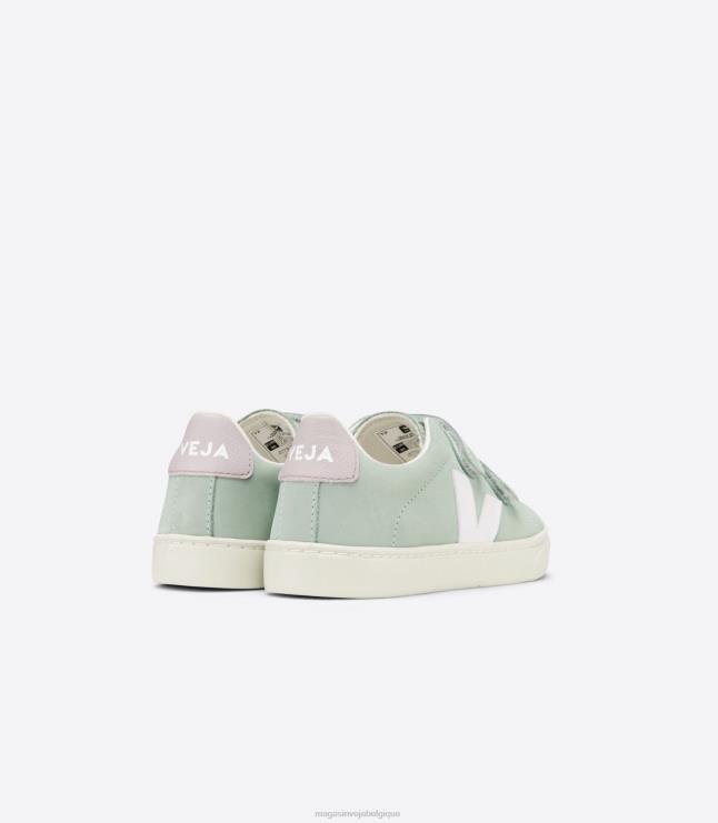 enfants Veja esplar nubuck matcha blanc chaussures 82NJ6340