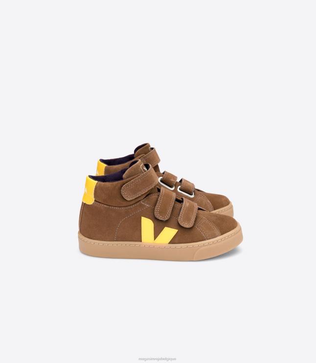 enfants Veja Esplar mi daim marron tonique chaussures 82NJ6313