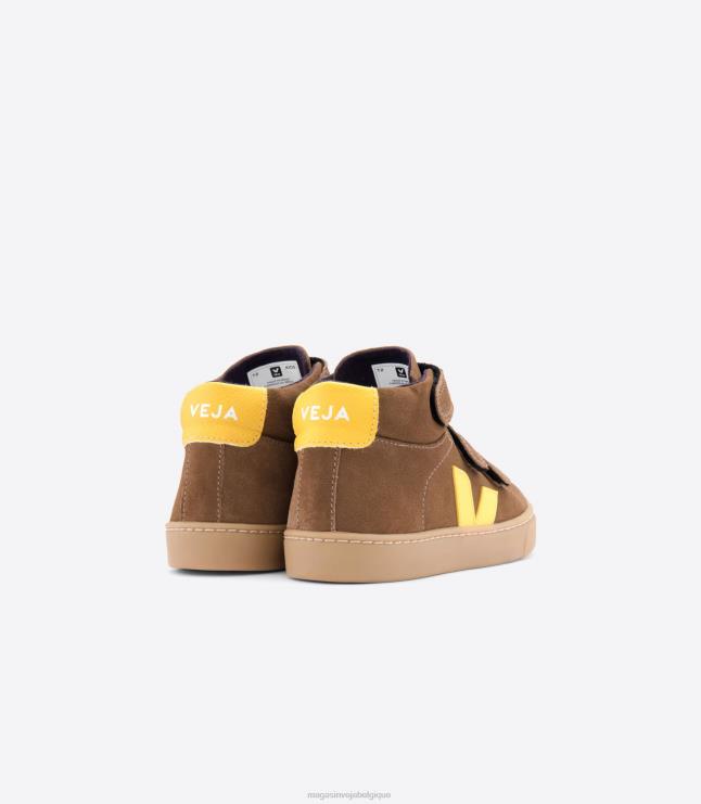 enfants Veja Esplar mi daim marron tonique chaussures 82NJ6313