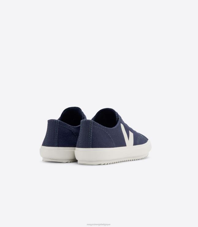 enfants Veja flip lacets élastiques toile marine pierre chaussures 82NJ6392