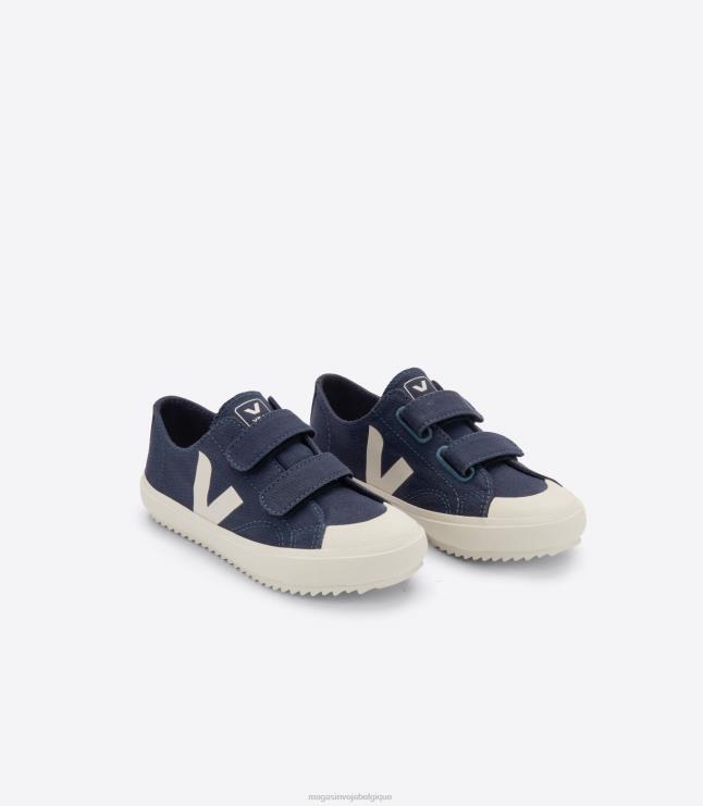 enfants Veja toile ollie marine pierre chaussures 82NJ6400