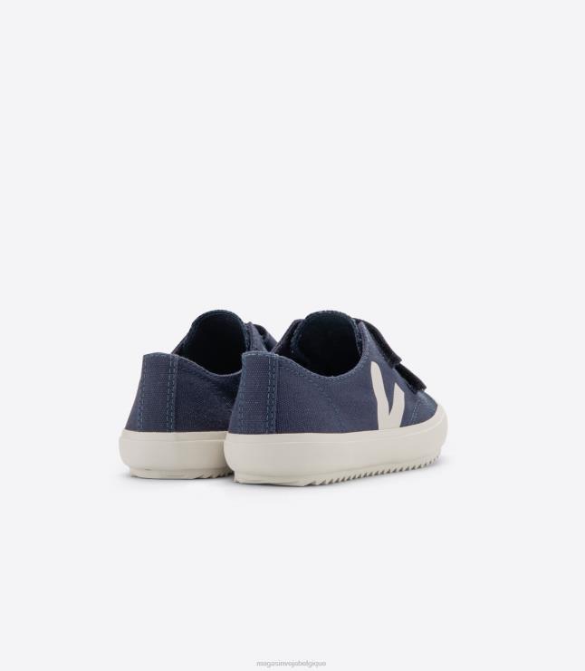 enfants Veja toile ollie marine pierre chaussures 82NJ6400