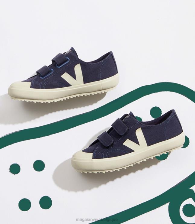 enfants Veja toile ollie marine pierre chaussures 82NJ6400