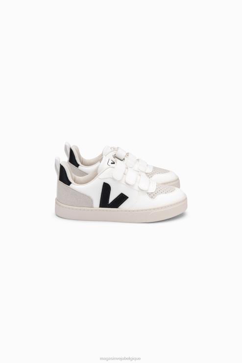 enfants Veja v-10 cwl blanc noir chaussures 82NJ6361