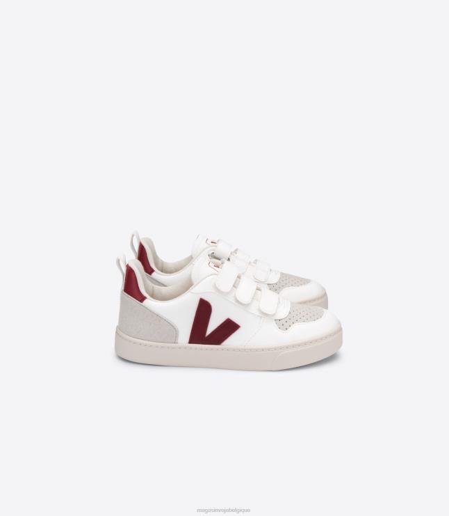 enfants Veja v-10 cwl marsala blanc chaussures 82NJ6374