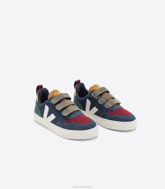 enfants Veja v-10 daim multico nautico chaussures 82NJ6371