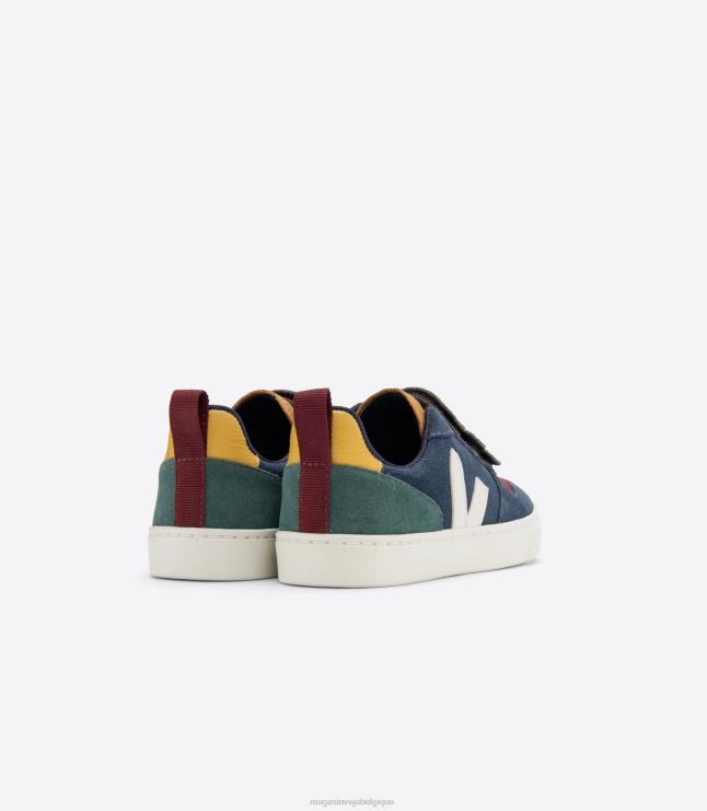 enfants Veja v-10 daim multico nautico chaussures 82NJ6371