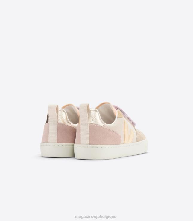 enfants Veja v-10 suède multico sable chaussures 82NJ6364