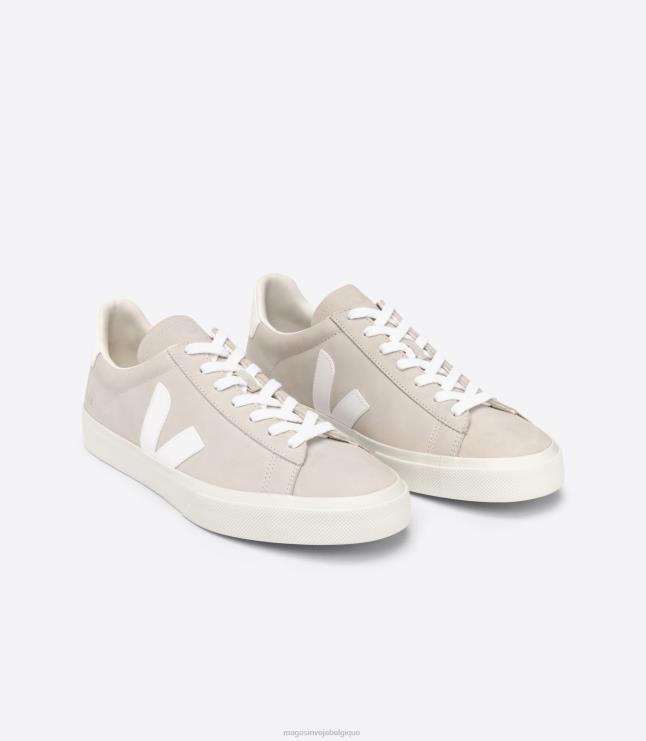 femmes Veja campo nubuck blanc naturel chaussures 82NJ6228