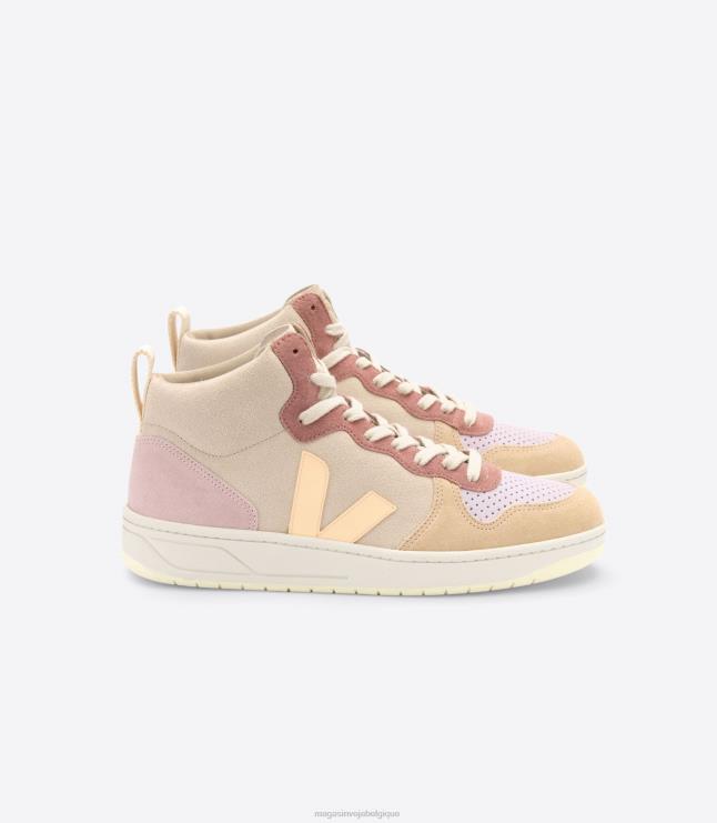 femmes Veja v-15 daim multico pêche chaussures 82NJ6239