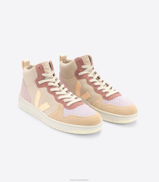 femmes Veja v-15 daim multico pêche chaussures 82NJ6239