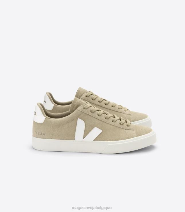 Hommes Veja campo daim dune blanc chaussures 82NJ622