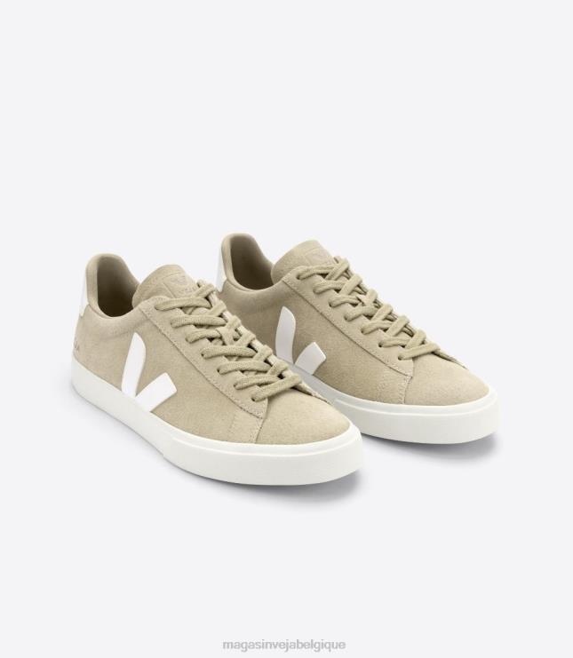 Hommes Veja campo daim dune blanc chaussures 82NJ622