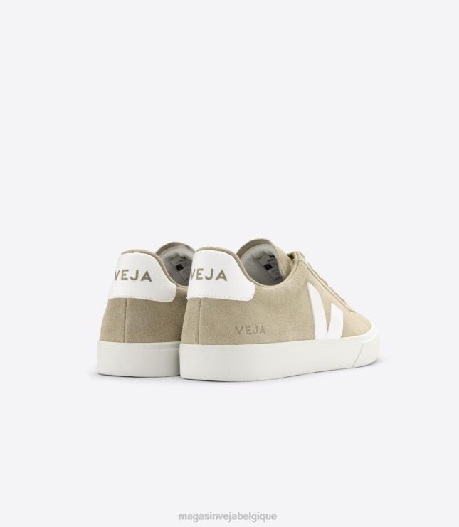 Hommes Veja campo daim dune blanc chaussures 82NJ622