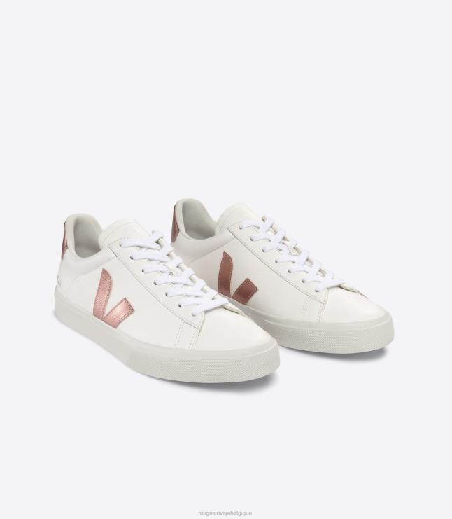 Hommes Veja cuir campo sans chrome blanc nacre chaussures 82NJ621