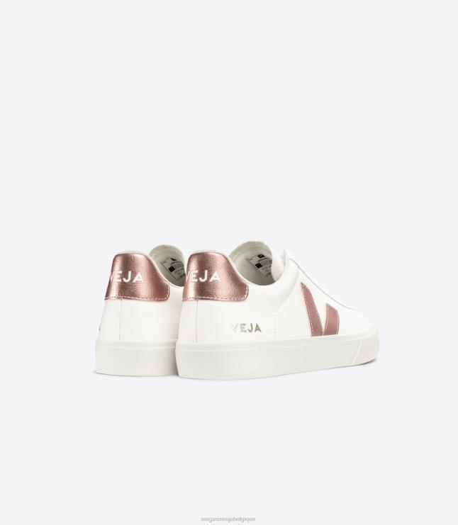 Hommes Veja cuir campo sans chrome blanc nacre chaussures 82NJ621