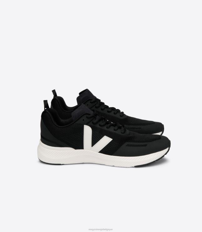 Hommes Veja impala crème noire chaussures 82NJ6215