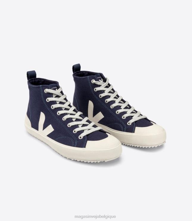 Hommes Veja toile nova ht marine pierre chaussures 82NJ6151