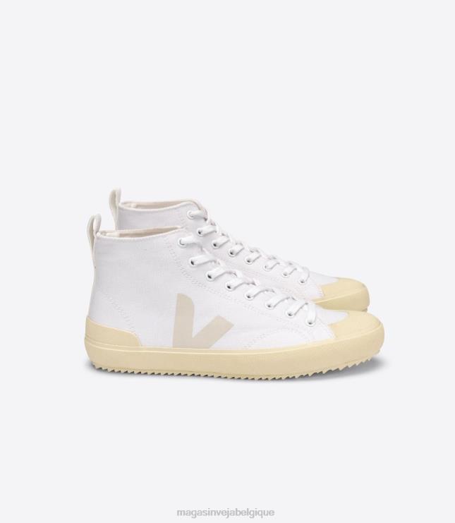 Hommes Veja toile nova ht semelle beurre blanche chaussures 82NJ6159