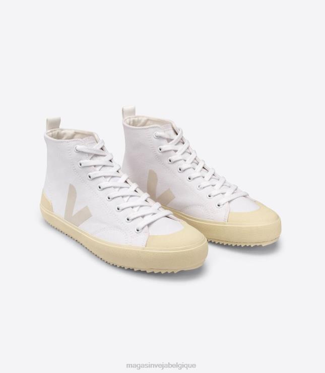 Hommes Veja toile nova ht semelle beurre blanche chaussures 82NJ6159