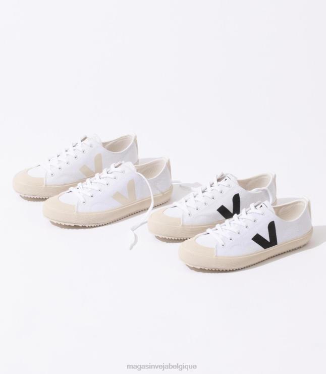 Hommes Veja toile nova pierre blanche chaussures 82NJ6160