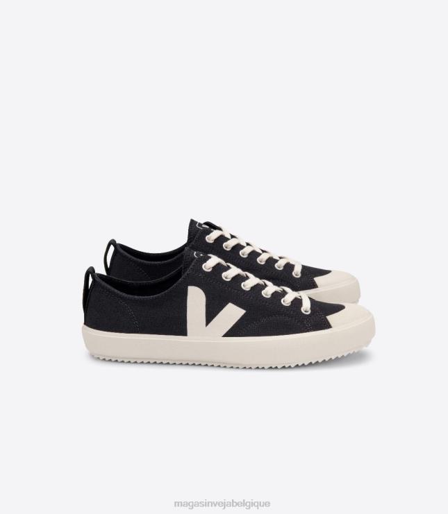 Hommes Veja toile nova pierre noire chaussures 82NJ6156