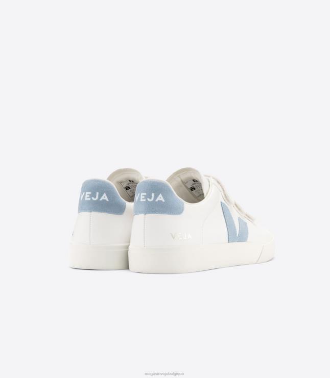 Hommes Veja recife cuir sans chrome acier blanc chaussures 82NJ6116