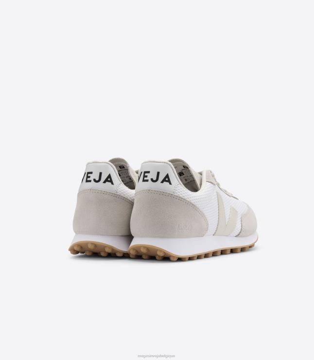 Hommes Veja rio branco alveomesh pierre blanche naturelle chaussures 82NJ696