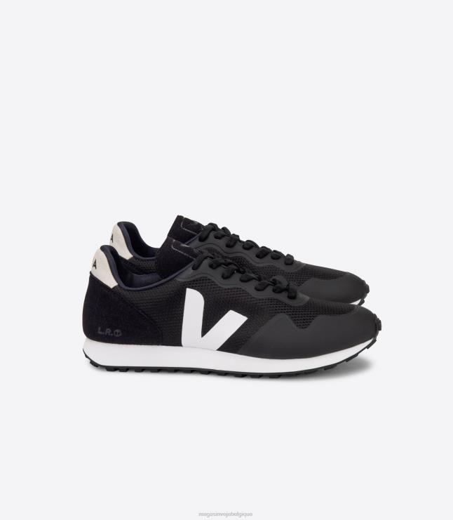 Hommes Veja sdu b-mesh noir blanc chaussures 82NJ6143