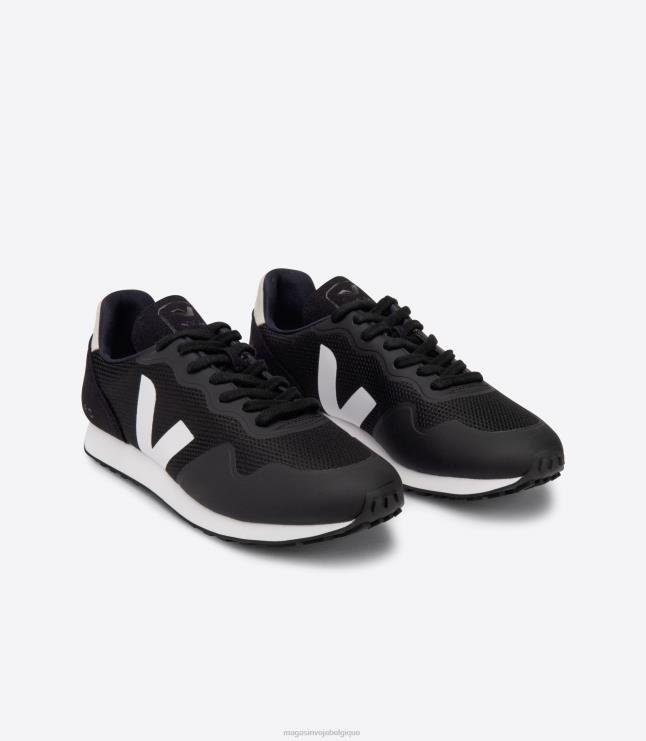 Hommes Veja sdu b-mesh noir blanc chaussures 82NJ6143