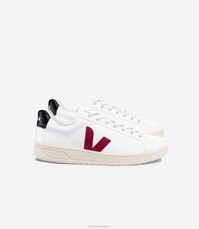 Hommes Veja urca cwl blanc marsala noir chaussures 82NJ6135