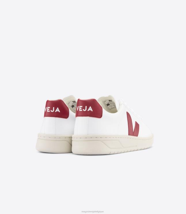 Hommes Veja urca cwl marsala blanc chaussures 82NJ6138