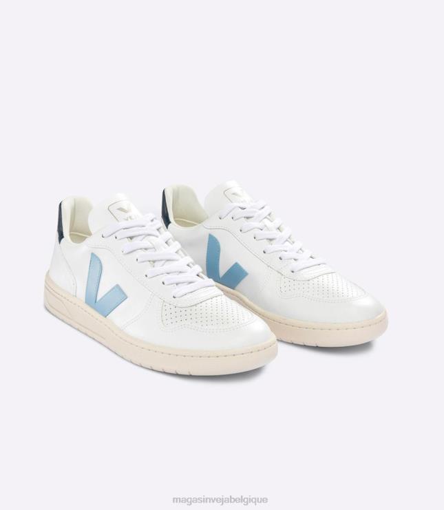 Hommes Veja v-10 cwl acier blanc nautico chaussures 82NJ655