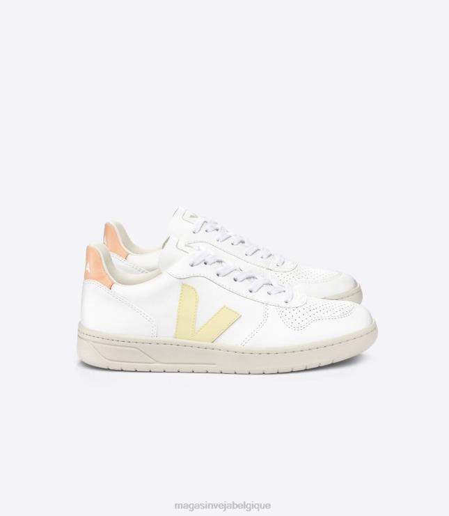 Hommes Veja v-10 cwl blanc soleil pêche chaussures 82NJ659