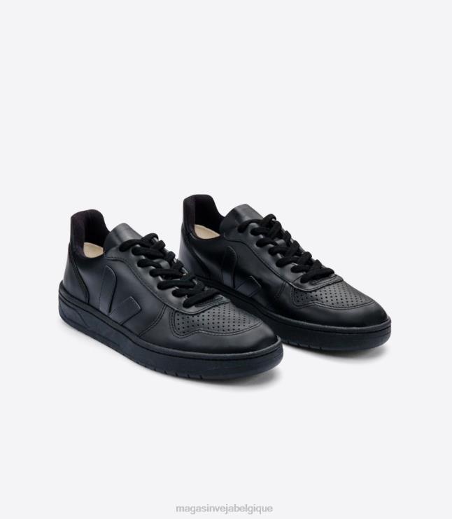 Hommes Veja v-10 cwl noir semelle noire chaussures 82NJ665