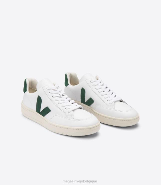 Hommes Veja V-12 cuir blanc Chypre chaussures 82NJ631