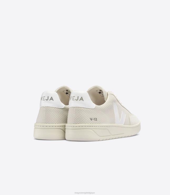 Hommes Veja v-12 alveomesh blanc naturel chaussures 82NJ635