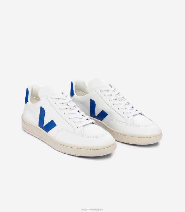 Hommes Veja v-12 cuir blanc paros chaussures 82NJ626