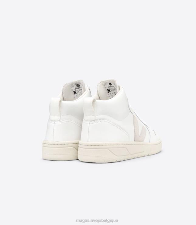 Hommes Veja v-15 cuir blanc chaussures 82NJ681